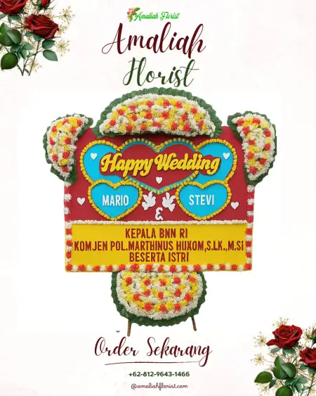 Papan Bunga Pernikahan Dufa Dufa